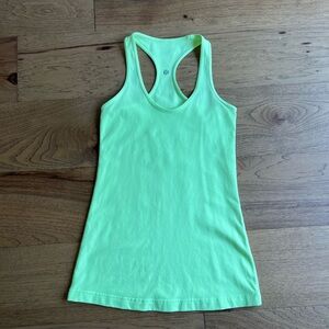 Lululemon Cool Racerback Tank Light Green Size 6 EUC